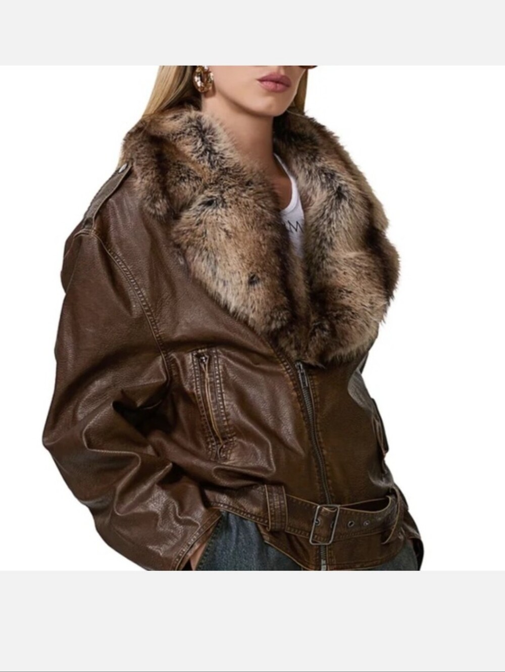 AFRM Faux Leather Moto Jacket (unisex)